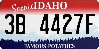 ID license plate 3B4427F