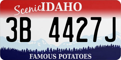 ID license plate 3B4427J