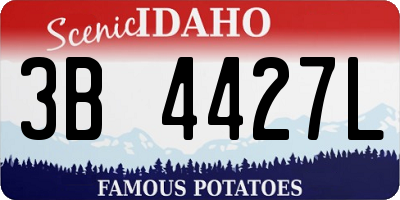 ID license plate 3B4427L