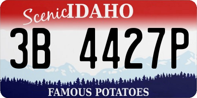 ID license plate 3B4427P