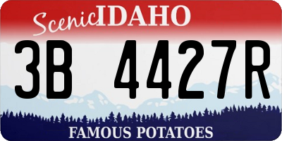 ID license plate 3B4427R