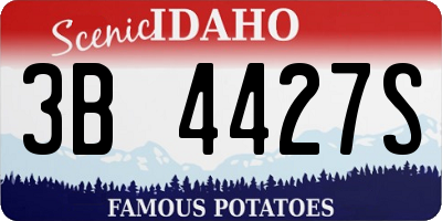 ID license plate 3B4427S