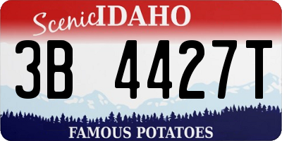 ID license plate 3B4427T