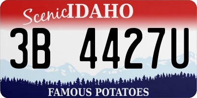 ID license plate 3B4427U