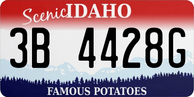ID license plate 3B4428G