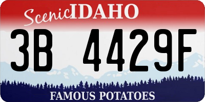ID license plate 3B4429F