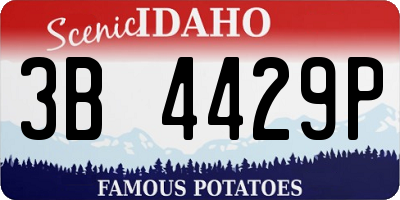 ID license plate 3B4429P
