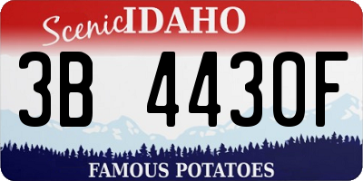 ID license plate 3B4430F