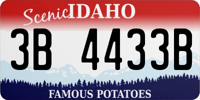 ID license plate 3B4433B