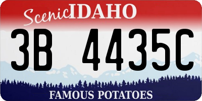 ID license plate 3B4435C