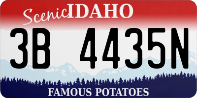 ID license plate 3B4435N