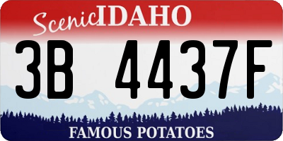 ID license plate 3B4437F