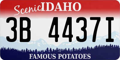 ID license plate 3B4437I