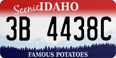 ID license plate 3B4438C