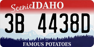 ID license plate 3B4438D