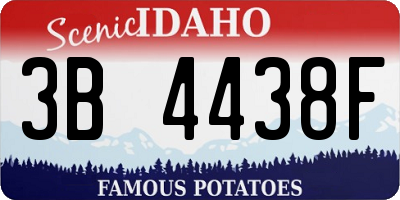 ID license plate 3B4438F
