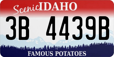 ID license plate 3B4439B