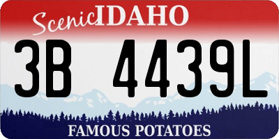 ID license plate 3B4439L