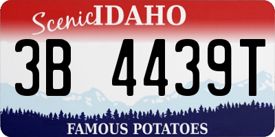 ID license plate 3B4439T