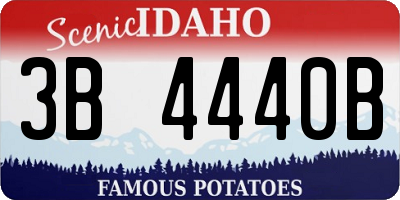 ID license plate 3B4440B
