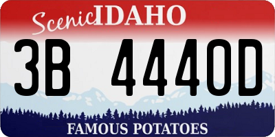 ID license plate 3B4440D