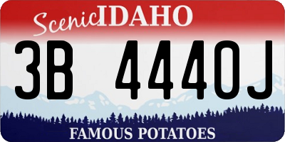 ID license plate 3B4440J