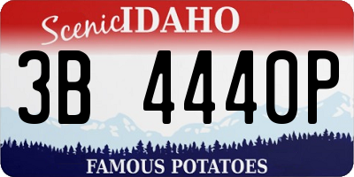 ID license plate 3B4440P