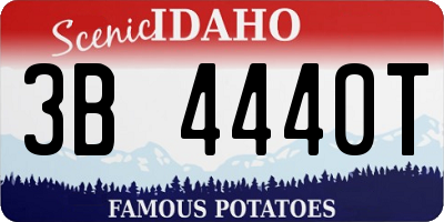 ID license plate 3B4440T