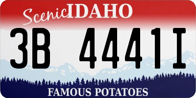 ID license plate 3B4441I