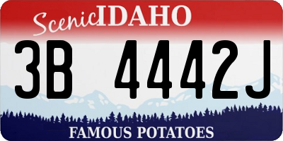 ID license plate 3B4442J