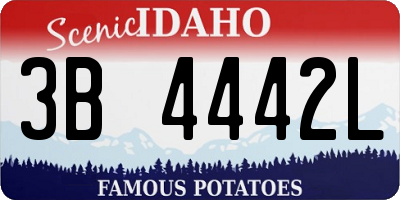 ID license plate 3B4442L