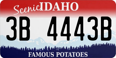 ID license plate 3B4443B