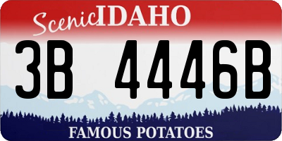 ID license plate 3B4446B