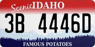 ID license plate 3B4446D