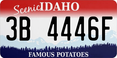 ID license plate 3B4446F