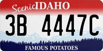 ID license plate 3B4447C