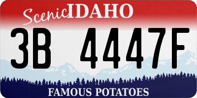 ID license plate 3B4447F