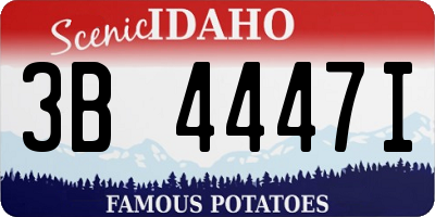 ID license plate 3B4447I