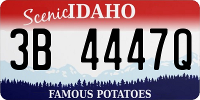 ID license plate 3B4447Q