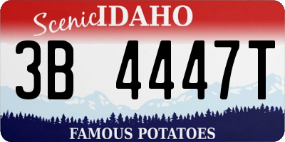 ID license plate 3B4447T