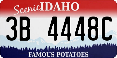 ID license plate 3B4448C
