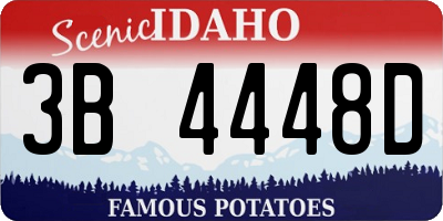 ID license plate 3B4448D