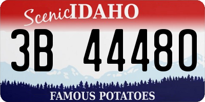 ID license plate 3B4448O
