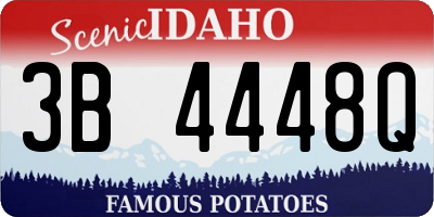 ID license plate 3B4448Q