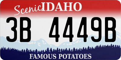 ID license plate 3B4449B