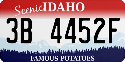 ID license plate 3B4452F