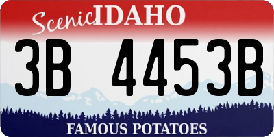 ID license plate 3B4453B