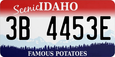 ID license plate 3B4453E