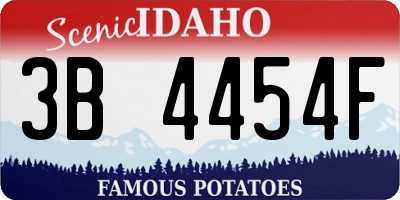 ID license plate 3B4454F