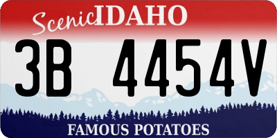 ID license plate 3B4454V